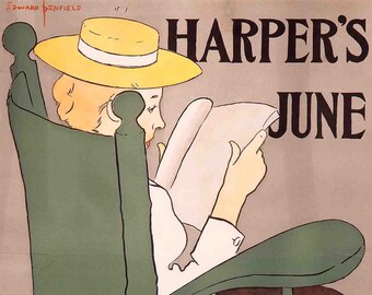 Harper's junio 1894 POSTER PRINT A5-A2 Vintage Magazine Edward Penfield Retro Wall Art Decor