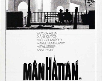 Manhattan 1979 Movie POSTER PRINT A5-A2 70s Woody Allen Rom-Com Film Wall Art American Cinema Decor