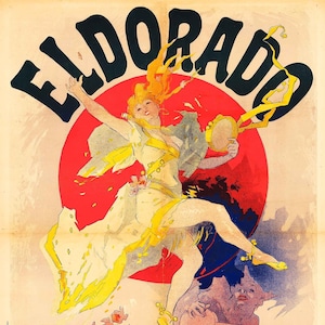 Eldorado Music Hall Paris 1894 POSTER PRINT A5-A1 Vintage Französisches Theater Jules Cheret Werbung Wandkunst Dekor