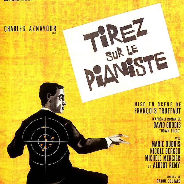 Shoot the Piano Player 1960 Movie POSTER PRINT A5A1 Francois Truffaut French Cult Cinema Film 60s  Wall Art Decor