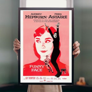 Lustiges Gesicht 1957 Film POSTER PRINT A5-A1 50er Jahre Audrey Hepburn Musical Kino Vintage Film Wand Kunst Dekor