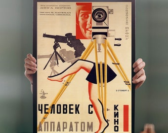 Mann mit einer Filmkamera 1929 POSTER PRINT A5-A1 Classic Dziga Vertov Sowjetunion Kino Vintage Film Wand Kunst Retro Dekor