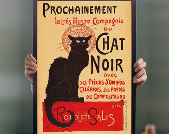 Le Chat Noir 1896 POSTER PRINT A5 to A2 Black Cat Bohemian Cult French Club Wall Art Vintage Decor