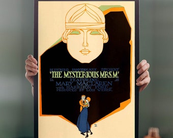 The Mysterious Mrs. M 1917 Movie POSTER PRINT A5 A1 Classic Silent Cinema Vintage Film Wall Art Retro Decor