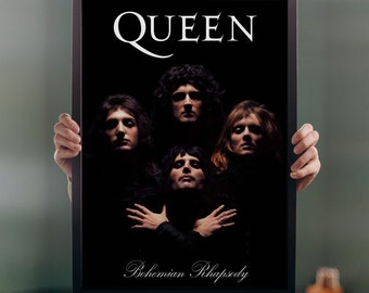 QUEEN Band POSTER PRINT A5 A1 Boho Rhapsody 80s British Rock Cult Music Freddy Mercury Wall Art Decor