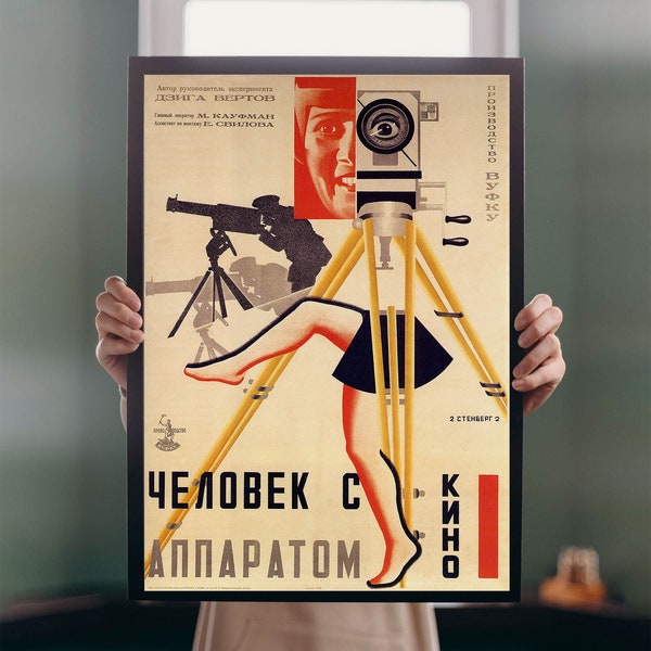 Man with a Movie Camera 1929 POSTER PRINT A5 A2 Classic Dziga Vertov Soviet Cinema Vintage Film Wall Art Retro Decor