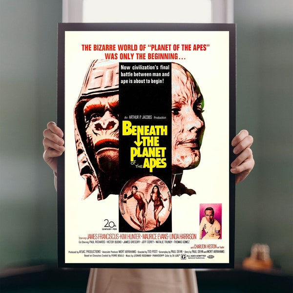 Beneath the Planet of the Apes 1970 Movie POSTER PRINT A5A1 Cult 70s Sci-Fi Film Franchise Wall Art Classic Cinema Decor