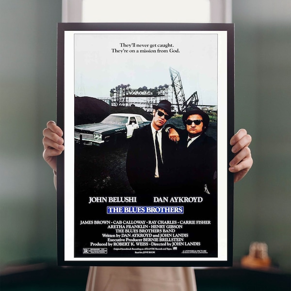 The Blues Brothers 1980 Movie POSTER PRINT A5-A1 Cult Classic 80s Comedy Cinema Film Wall Art Decor