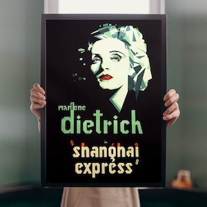 Shanghai Express 1932 POSTER PRINT A5-A1 Marlene Dietrich Vintage 30s Film Noir Cinema Retro Wall Art Decor