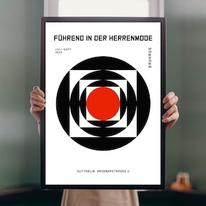 Bauhaus POSTER PRINT A5-A1 Fashion Exhibition 20s German Design Illustration Wall Art Vintage Retro Minimalist Decor