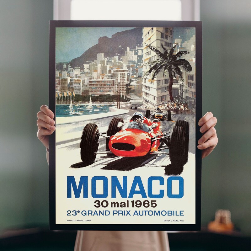 Vintage Formula One Posters Etsy