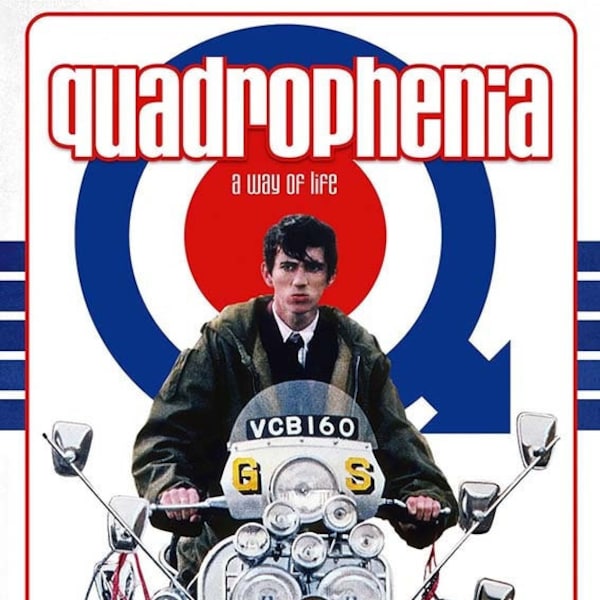 QUADROPHENIA 1979 Film POSTER PRINT A5A2 70s British Cult Cinema Movie Wall Art Mods & Rockers Motorcycling