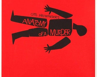 Anatomy of a Murder 1959 Movie POSTER PRINT A5-A2 50s cinema James Stewart Saul Bass Design Vintage Hollywood Film Wall Art