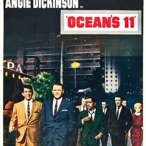 Ocean&#39;s Eleven 1960 Movie POSTER PRINT A5-A1 Cult Classic Heist Cinema Hollywood Vintage Film Wall Art Decor