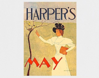Harper's May 1894 POSTER PRINT A2 Vintage Magazine Edward Penfield Wall Art Decor