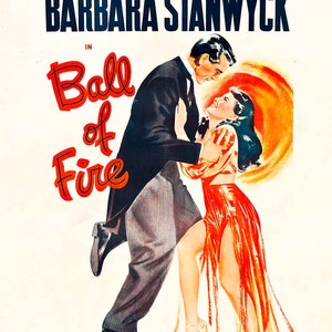 Ball of Fire 1941 Movie POSTER PRINT A5-A1 Hollywood Classic Romantic Comedy 40s Film Wall Art Decor