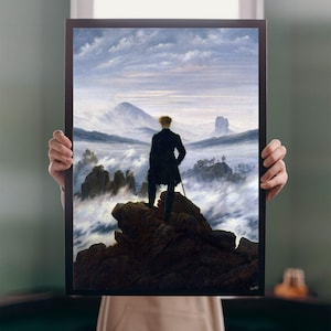 Wanderer above the Sea of Fog 1818 POSTER PRINT A5-A1 Caspar David Friedrich German Painting Vintage Wall Art Romanticism Decor