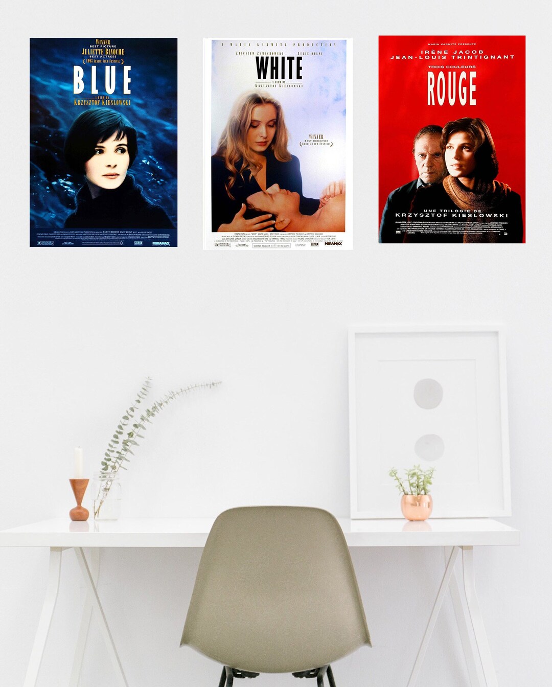 Three Colours Trilogy Blue, White, Red Movie POSTER PRINT A5A1