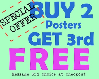 3for2 POSTER PRINT Offer A5-A1 Use this listing & Message for Film Music Cult Wall Art Vintage Decor