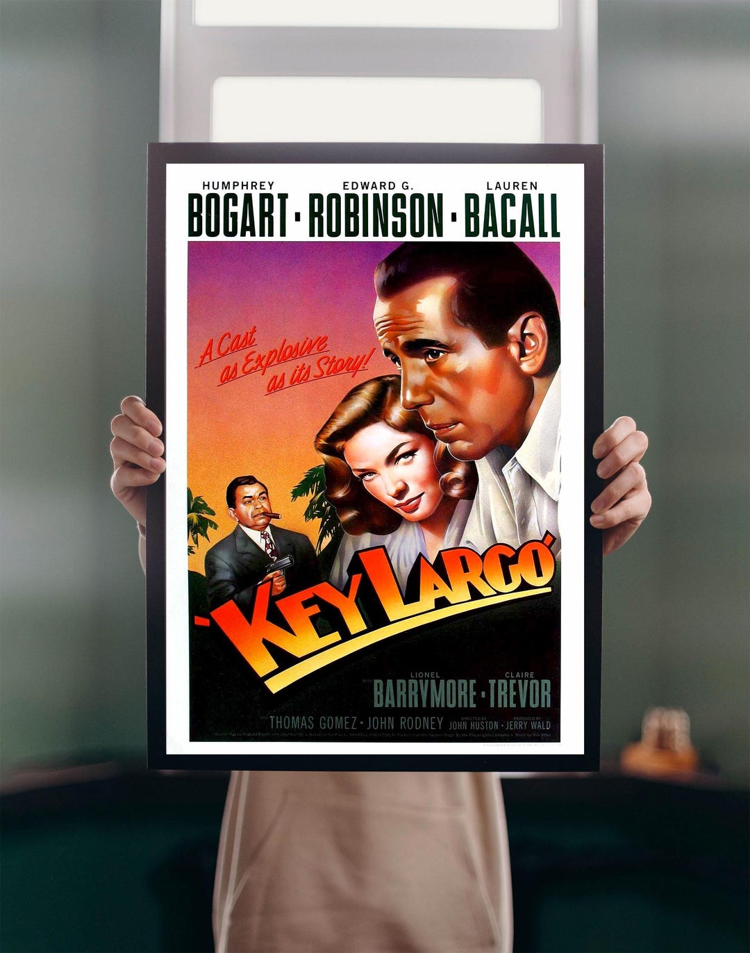 Key Largo 1948 Movie POSTER PRINT A5-A1 40s Humphrey Bogart Classic ...