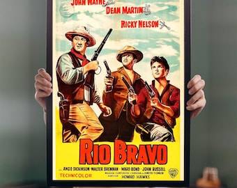 リオ・ブラボー ポスター リオ・ブラボー (1959) ジョン・ウェイン カルト西部劇映画ポスター