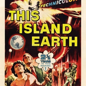 This Island Earth 1955 Movie POSTER PRINT A5-A1 50s Cult Classic Sci-fi Horror Film Wall Art Decor