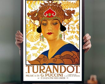 Turandot 1926 POSTER PRINT A5-A1 Vintage Puccini Theatre Opera Advert Italian Vintage Wall Art Decor