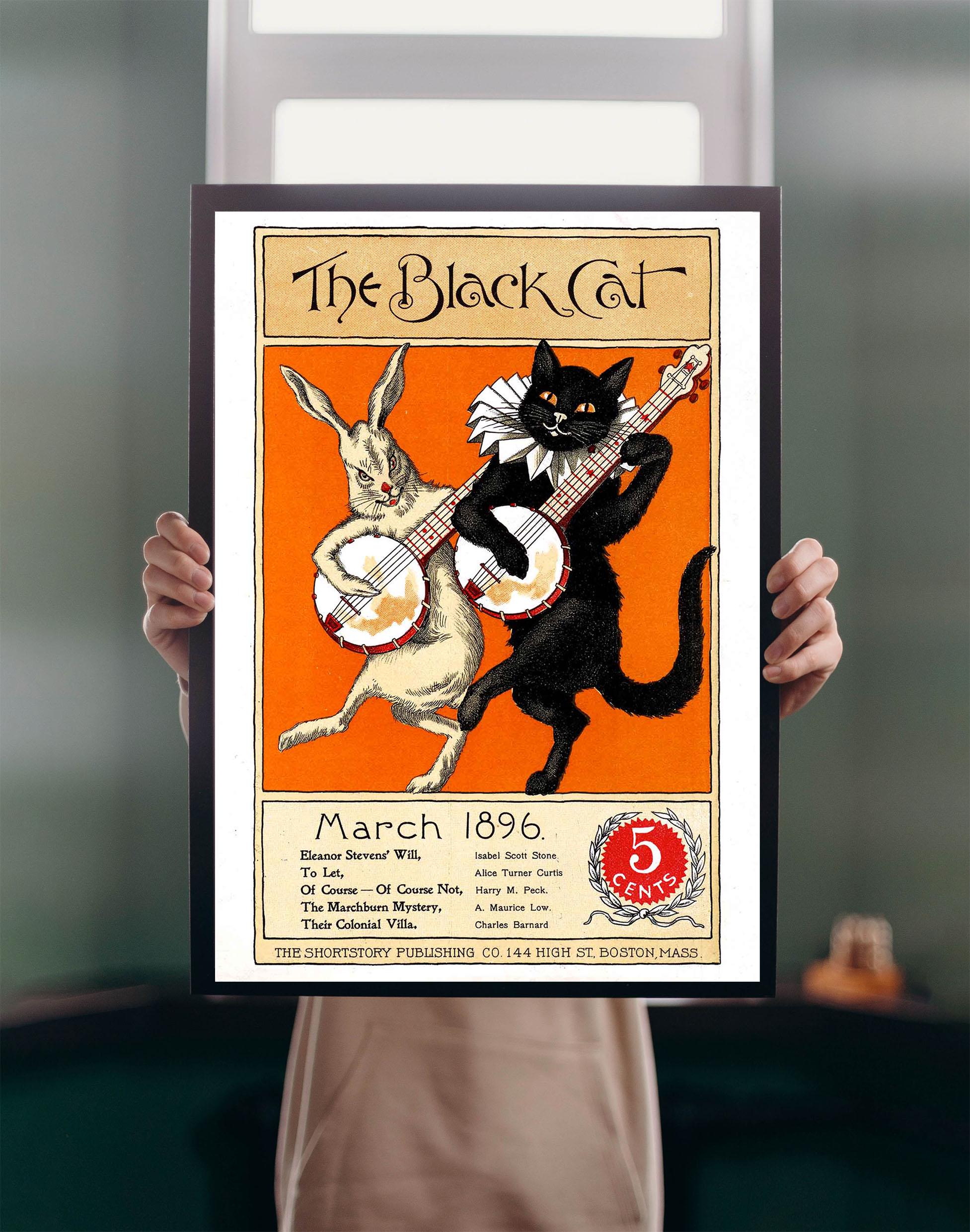 The Black Cat 1896 POSTER PRINT A5-A1 Vintage Magazine USA Boston