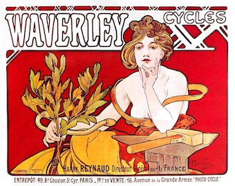 Affiche vintage Cycles Perfecta Art nouveau français