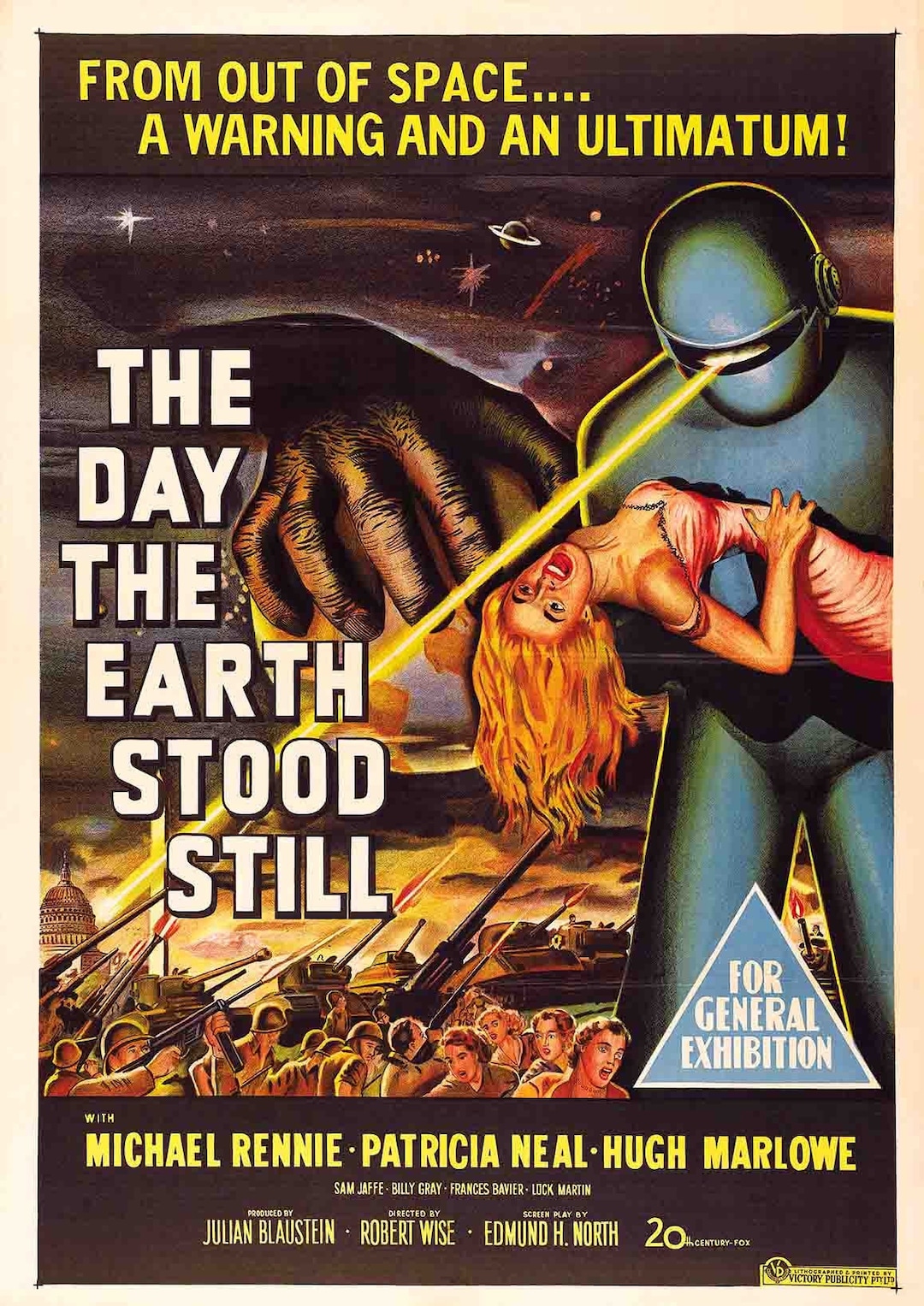 The Day the Earth Stood Still 1951 Movie POSTER PRINT A5-A1 50s Classic ...