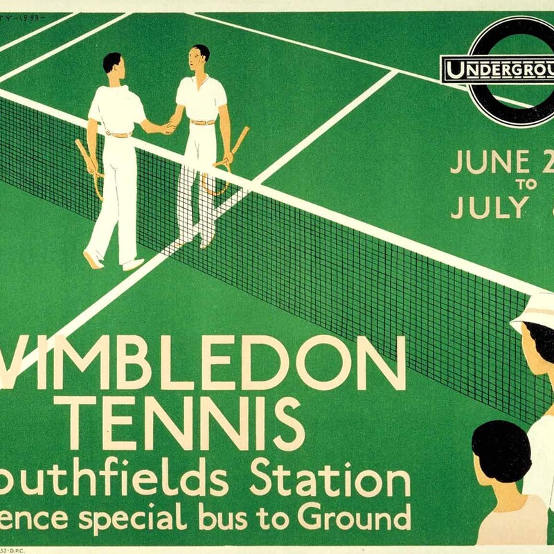 Affiche Du Métro De Londres - Anna Katrina Zinkeisen - WIMBLEDON TENNIS 1934 Image501918365