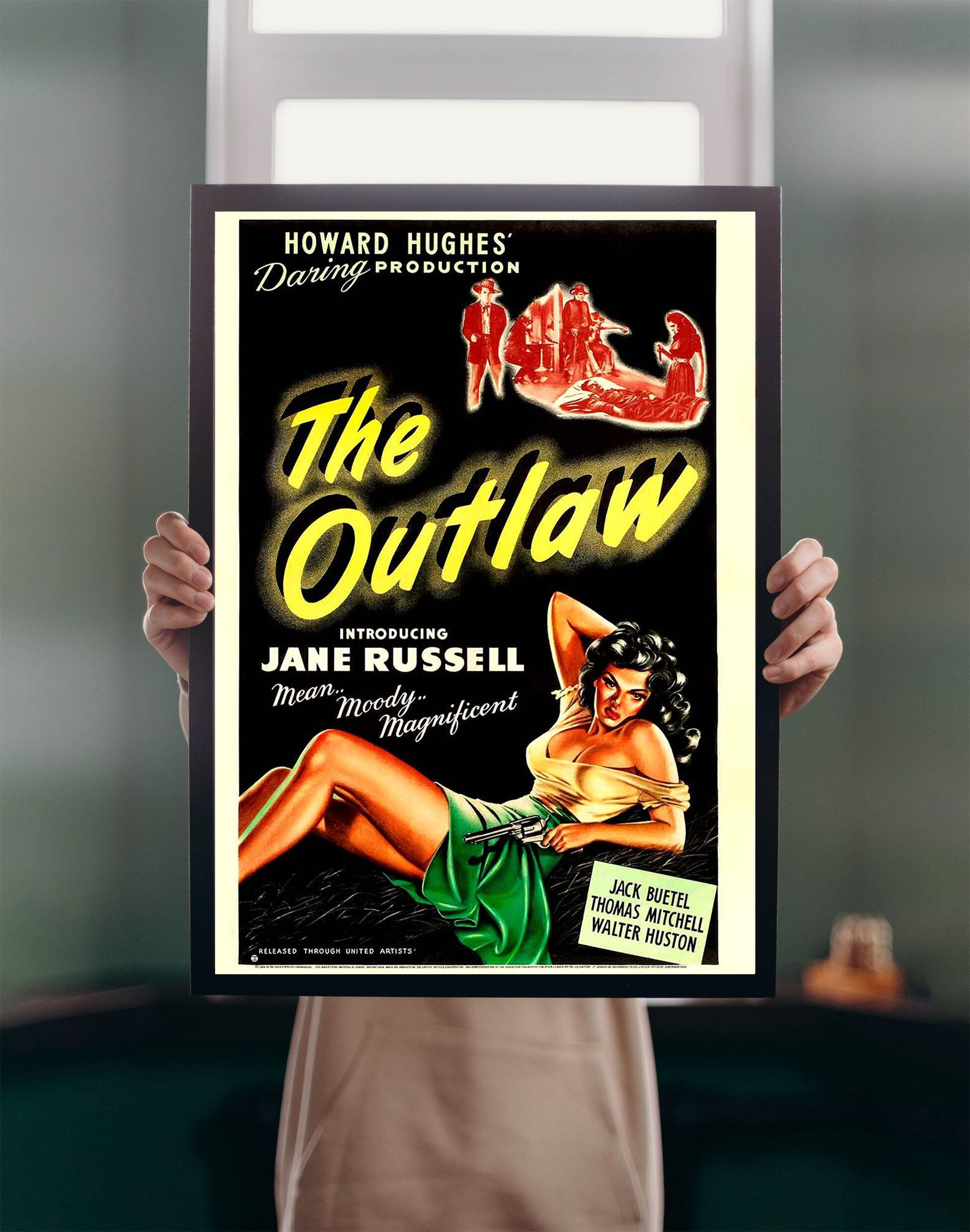 The Outlaw 1943 Movie Poster: Jane Russell, Classic Western Film