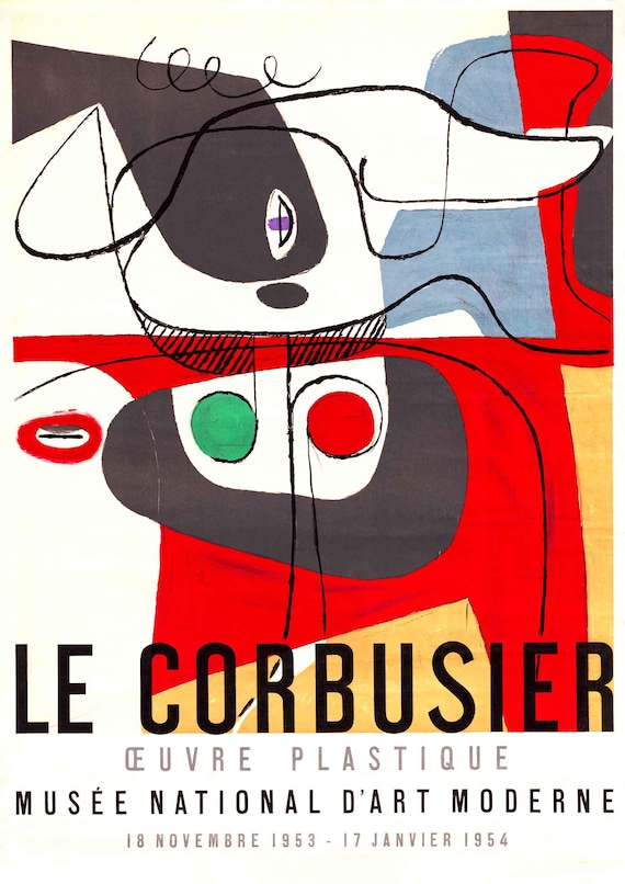 Le Corbusier 1954 Exhibition HD Digital Download Vintage Advert