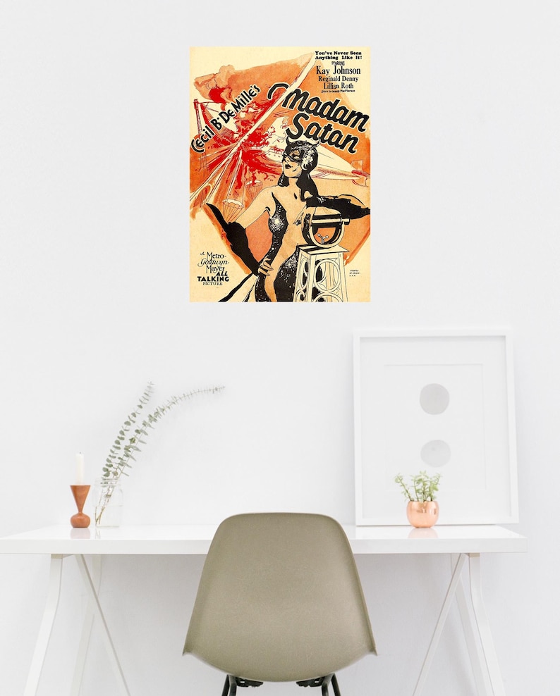 Madame Satan, affiche du film des années 30, impression des années 30 ...