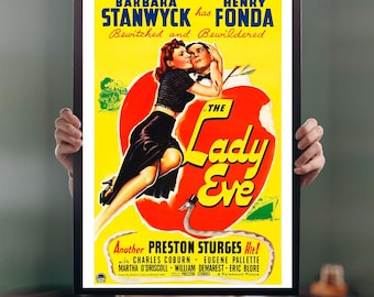 The Lady Eve 1941 Movie POSTER PRINT A5-A1 40s Classic Rom-Com Hollywood Vintage Comedy Film Wall Art Decor