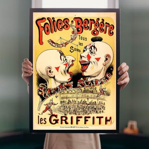 Les Griffiths 1888 POSTER PRINT A5-A1 Folies Bergère Paris Vintage French Theatre Music Advert Wall Art Decor