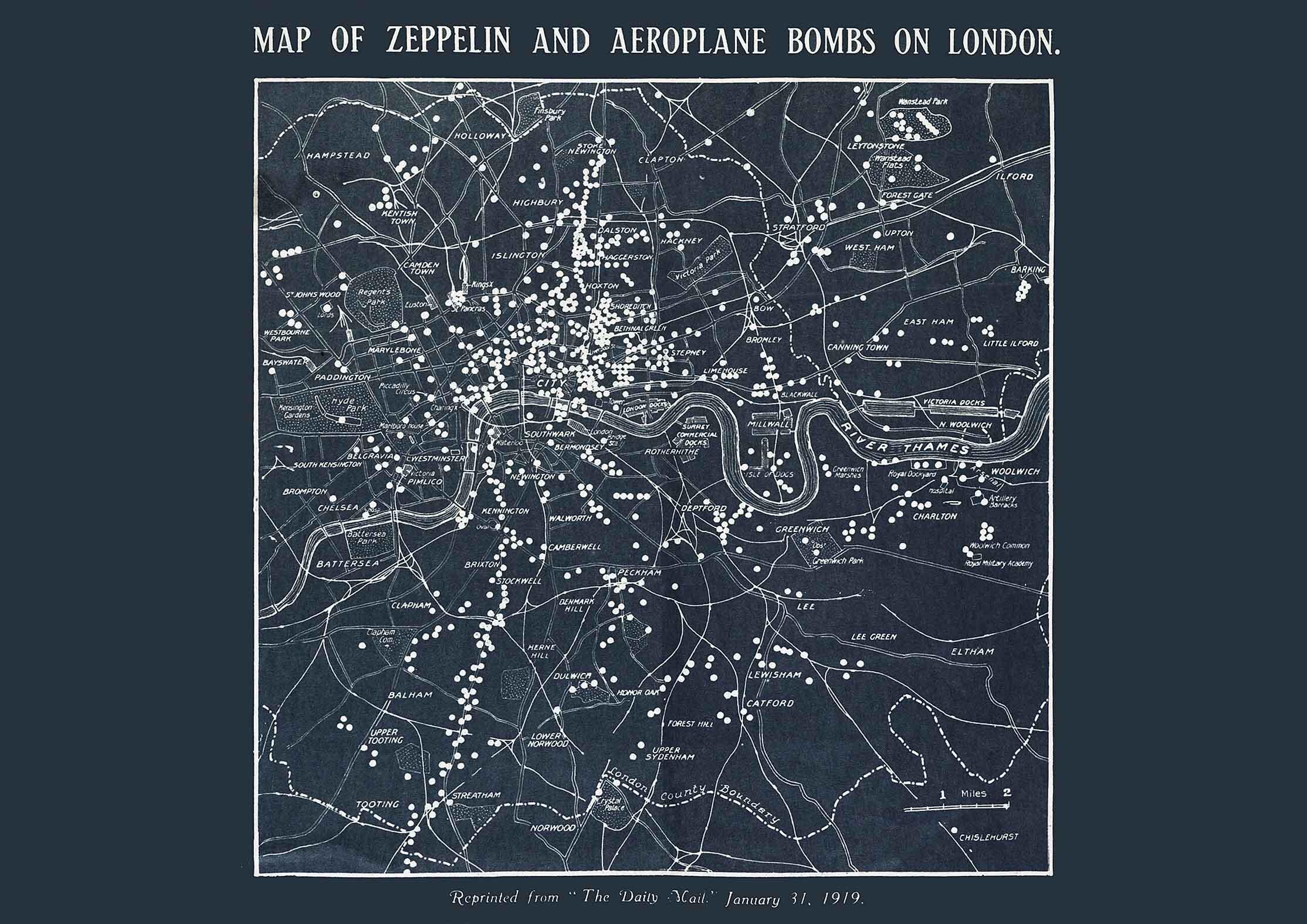 Zepplin Map WW1 Zeppelin Map of London Print: 1919 Vintage Aviation Poster - Etsy