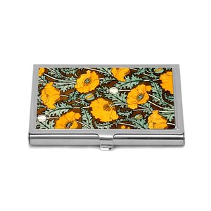 Visitenkartenhalter - Jugendstil Blumen Kartenetui, Vintage Kreditkartenhalter, süßes Accessoire Geschenk für Sie