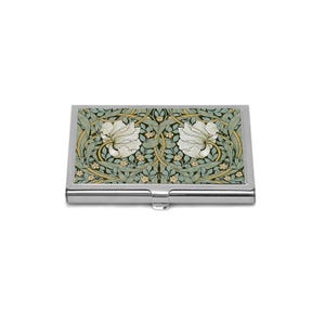 Pimpernel Floral Business Card Holder Accessory, Art Nouveau Credit Card Case, William Morris Art, Vintage Flower Card Holder, Gift for Her