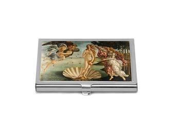 The Birth of Venus Business Card Holder, Sandro Botticelli Credit Card Case, Vintage Renaissance Art Accessory
