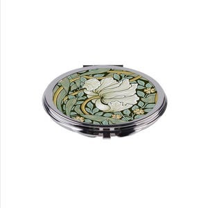 Compact Mirror Art Nouveau William Morris Mirror Pimpernel Print Pocket Mirror Cosmetic Mirror Flowers Ornament Makeup Mirror Gift For Her