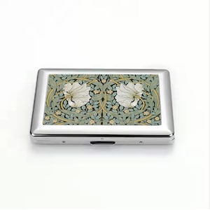 Pimpernel Art Nouveau Cigarette Case Vintage William Morris Art Floral Smoker Accessory Gift Idea For Her