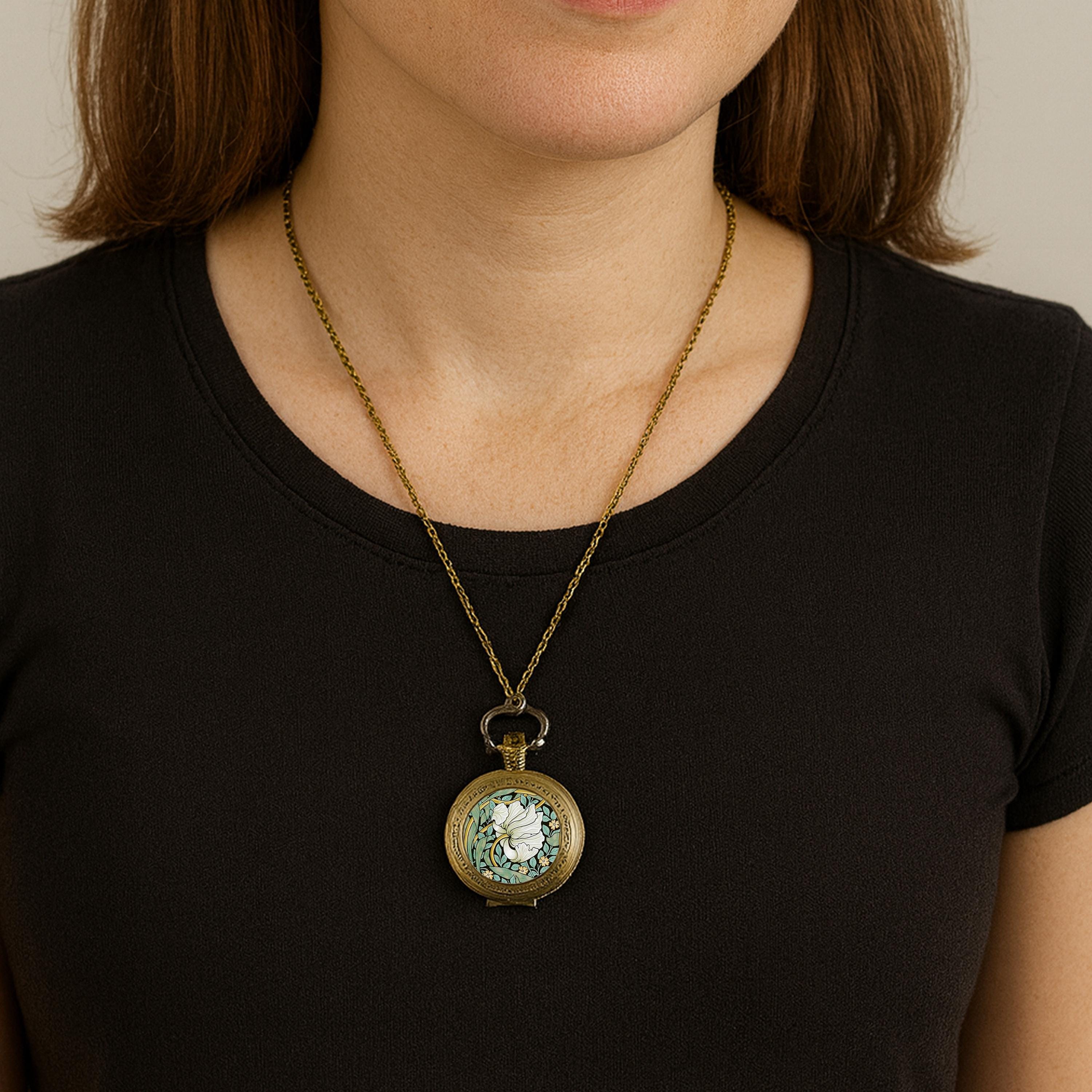 Montre Pendentif Vintage Lady De Luxe - Fabriquée En Suisse, Occasion, Style Rétro élégant