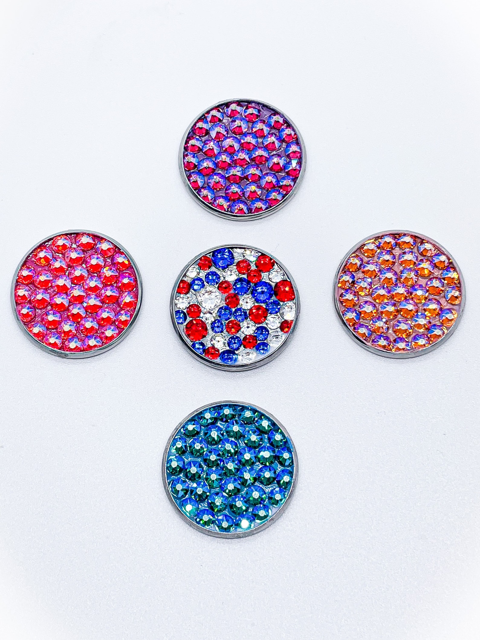 Swarovski Bling Golf Ball Markers with Hat Clip Etsy