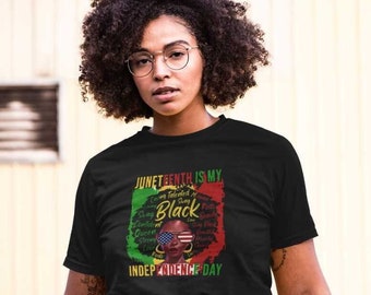 Camiseta "Juneteenth es mi Día de la Independencia" / Camiseta Orgullo Negro, Ropa para el Día de la Libertad de Juneteenth / Camiseta de Historia Afroamericana