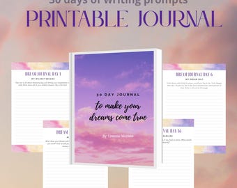 Dream Life Journal – 30-Day Guided Prompts to Clarify Goals & Take Action | Self-Discovery Digital Journal