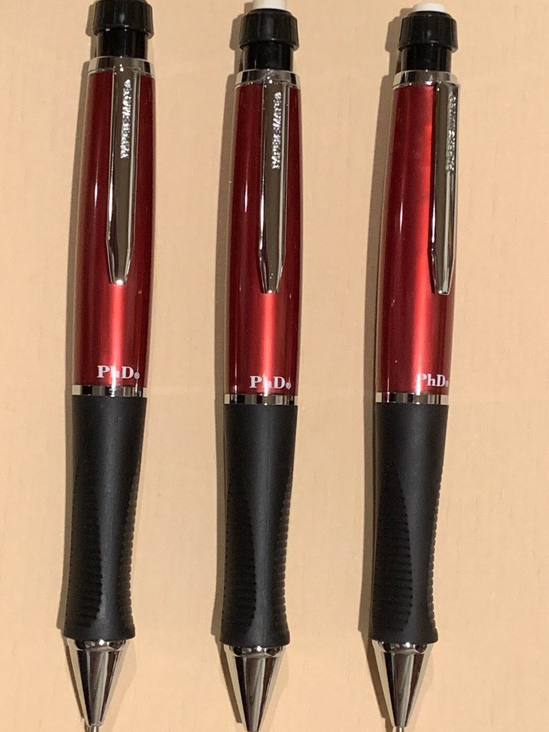 Papermate Phd Pencils NOS 3 .5mm Rare RED & Chrome Trim, No Longer in Production Etsy