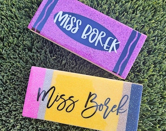 Personalized Board Erasers, Teacher Gift, Pencil Board Eraser, Crayon Bord Eraser, Teacher Gifts