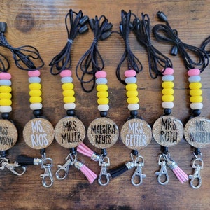Retractable reel lanyard, Teacher badge Reel Lanyard, Lanyard, Teacher Gift, Teacher Pencil Lanyard, Gifts for her, Teacher Appreciation