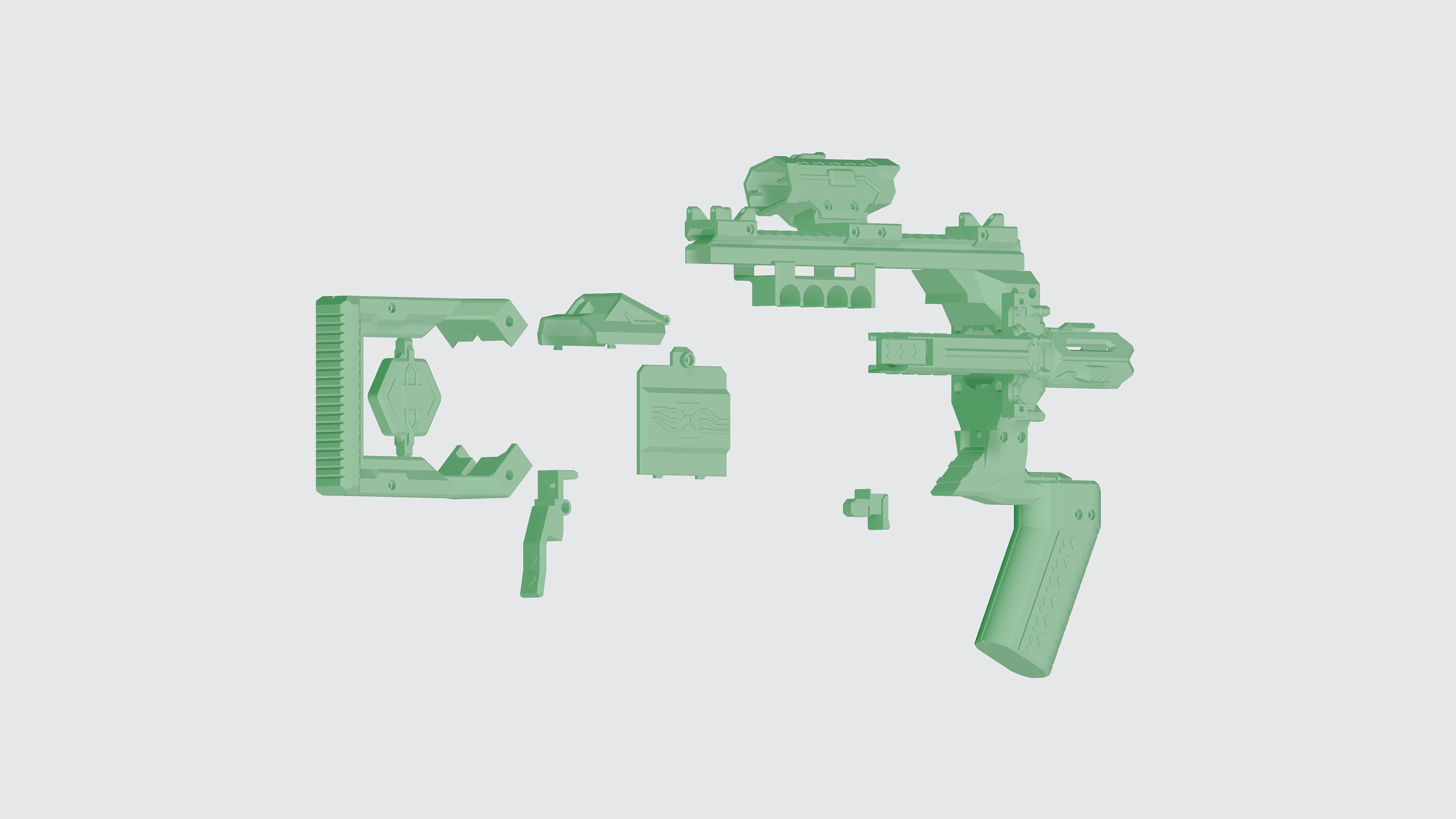 3D Printable Nerf Rayven Sci-fi Body Kit Digital STL Files - Etsy Canada